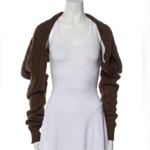 NWT Gimaguas Brown Knit Open Front Sweater